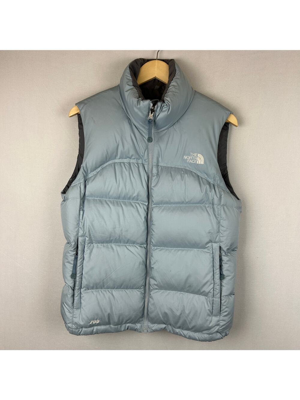 The North Face Nuptse 700 Fill Goose Down Puffer Vest Blue Women's Size M